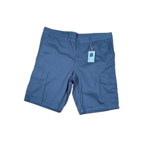 Avenue XL‎ gray Cargo Shorts Mens Twill Utility Pockets Summer Casual